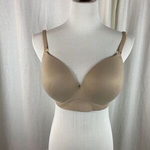 VICTORIA'S SECRET 36DD Bra Padded No Wire Beige Adjustable Strap Push‎ Up